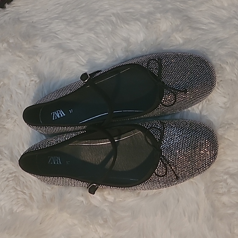 Zara glitter rhine stone shoe